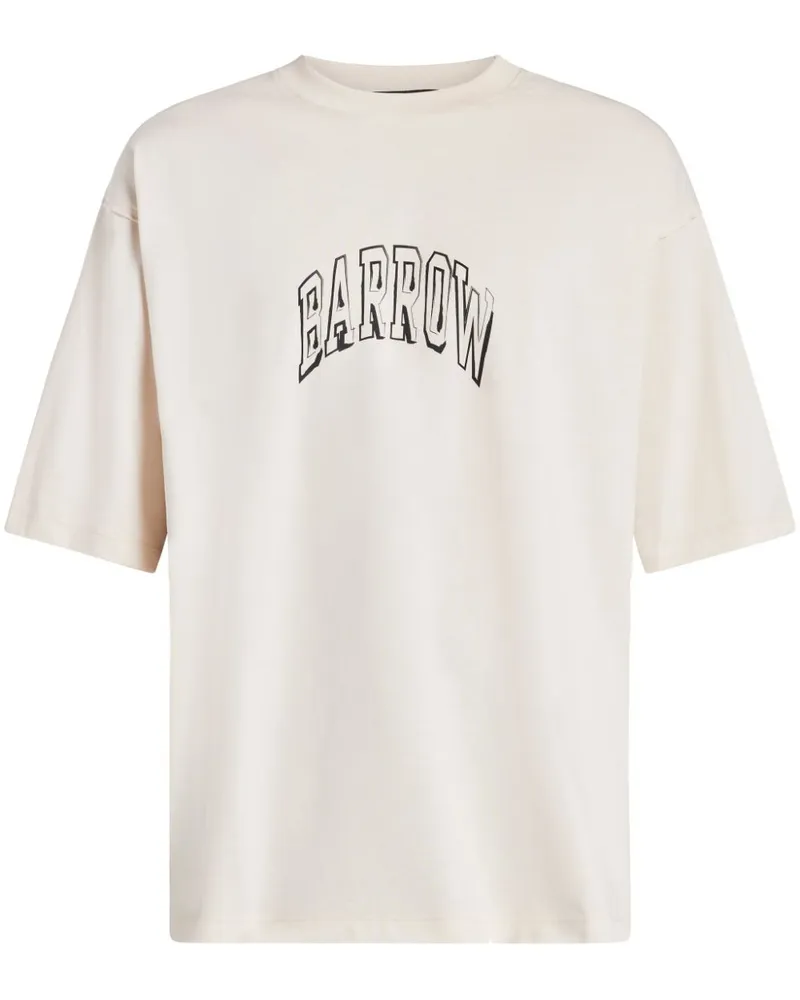 BARROW T-Shirt mit Logo-Print - Nude Nude