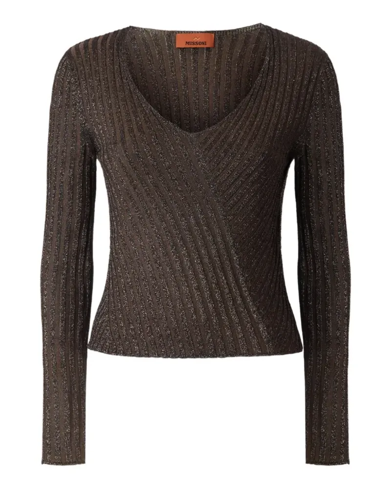 Missoni Gerippter Pullover mit Metallic-Garn - Braun Braun