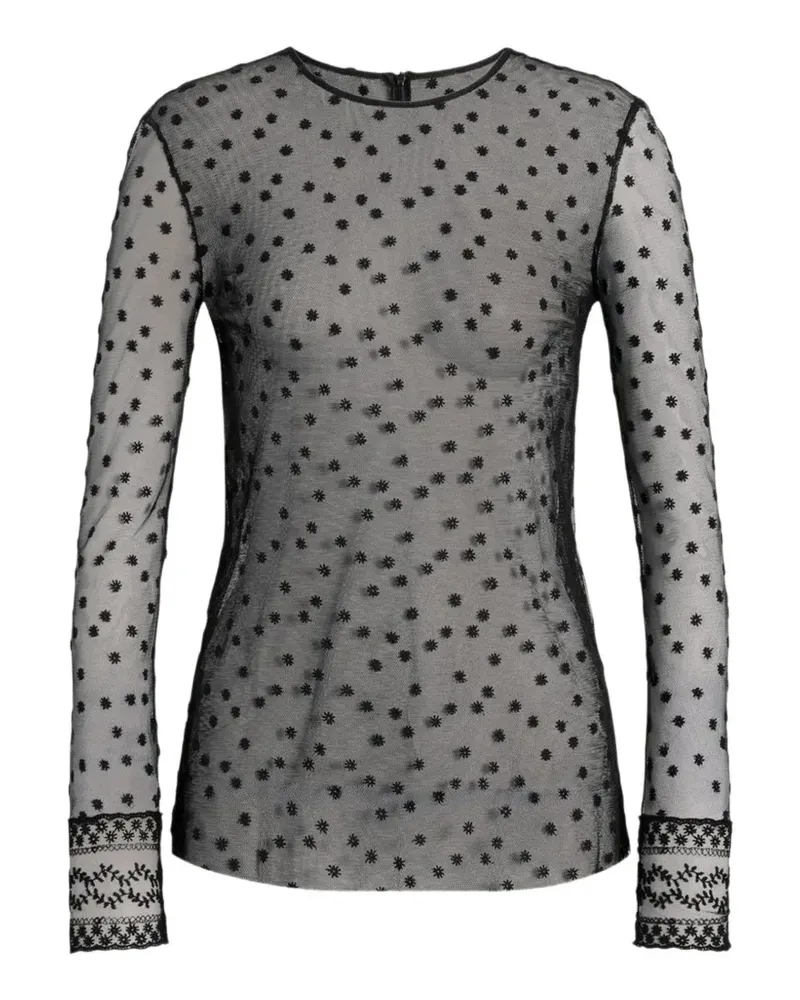 Alberta Ferretti Bluse mit Polka Dots - Schwarz Schwarz