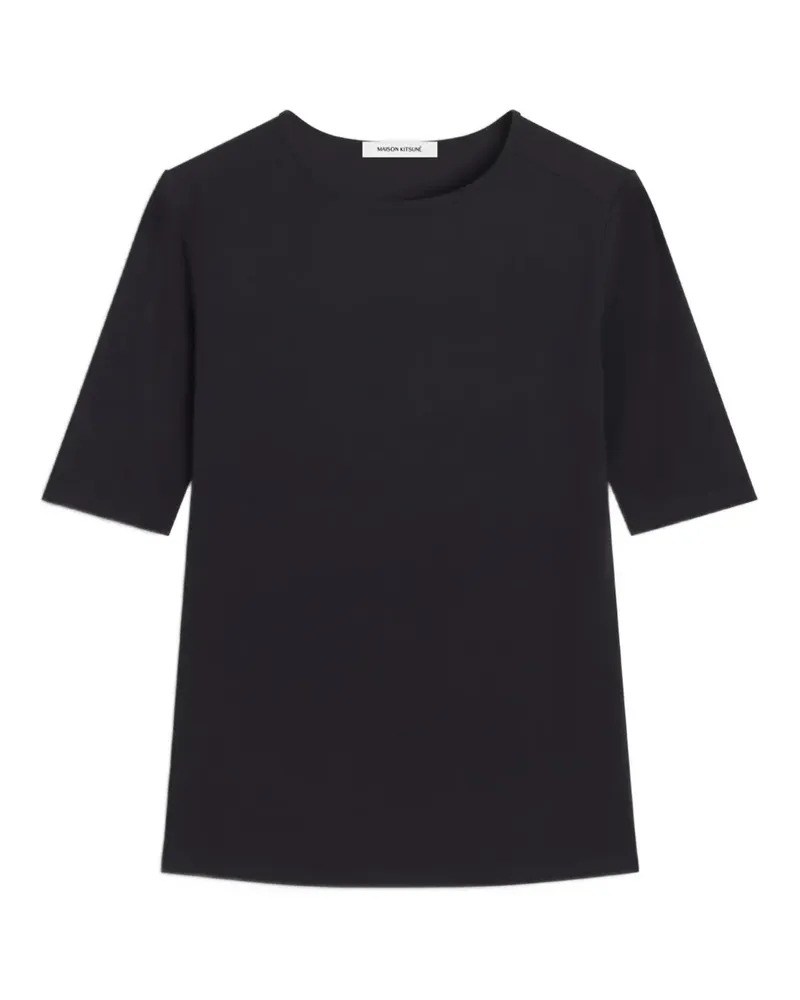 Kitsuné T-Shirt mit rundem Ausschnitt - Schwarz Schwarz