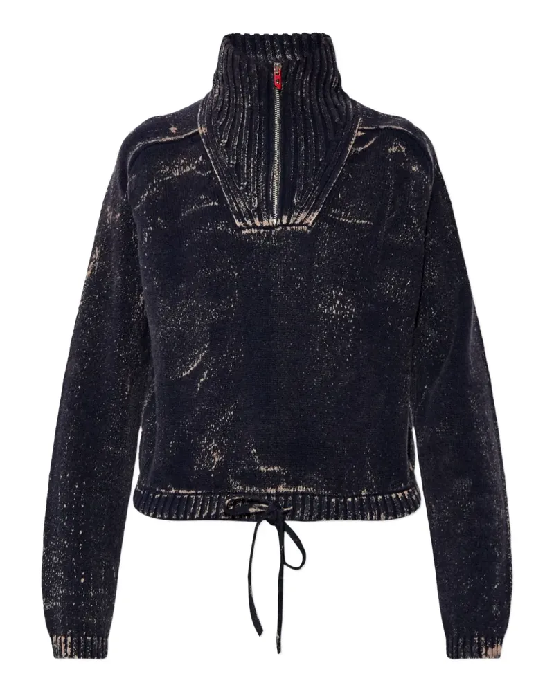 Diesel M-Marcellette Pullover mit kurzem Reißverschluss - Blau Blau