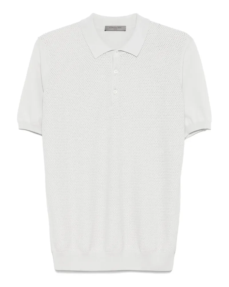 Corneliani Gestricktes Poloshirt - Grau Grau