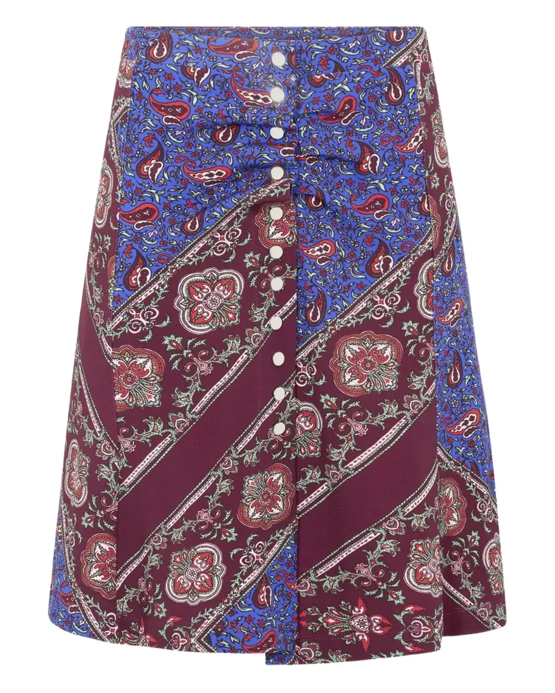 Paco Rabanne Rock mit Paisley-Print - V325 blue/burgundy V325