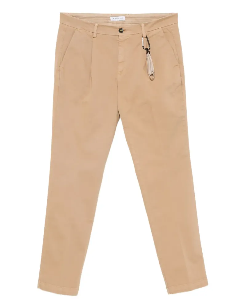 Manuel Ritz Twill-Hose mit Bundfalten - Nude Nude