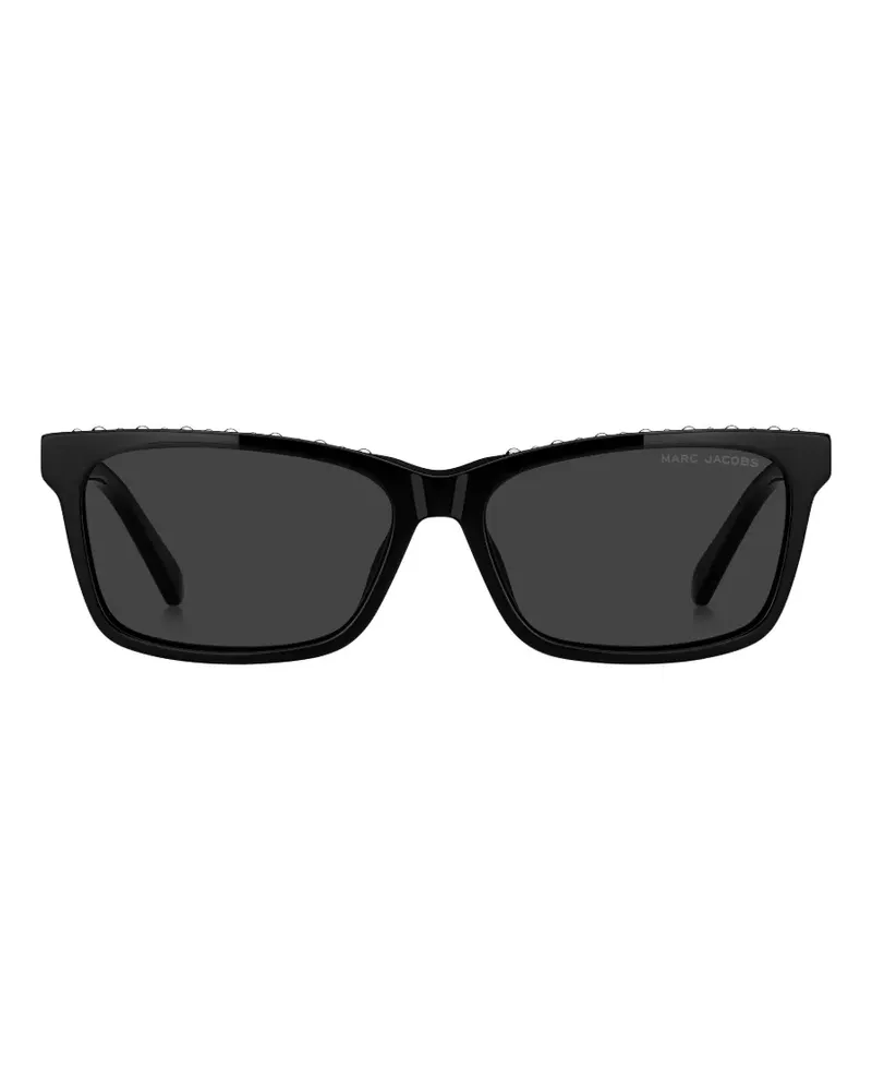Marc Jacobs Eckige Sonnenbrille mit Kristallen - Schwarz Schwarz