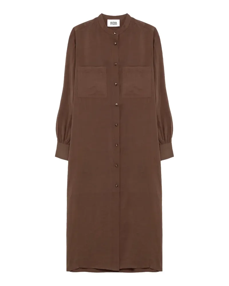 Alpha Studio Geknöpftes Hemdkleid - Braun Braun
