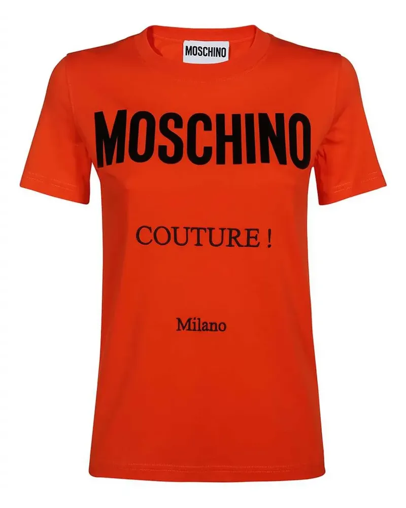 Moschino T-Shirt mit Logo-Print - Rot Rot