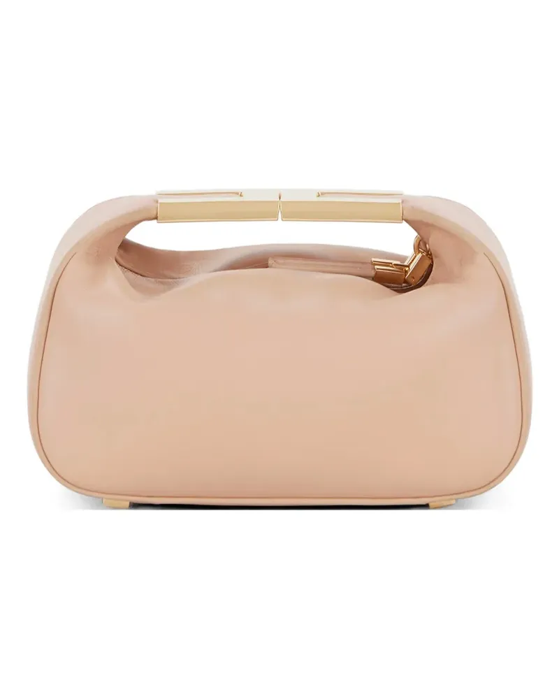 Elisabetta Franchi logo-debossed mini bag - Nude Nude