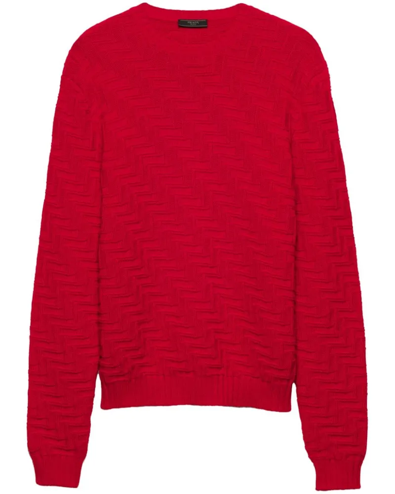 Prada Pullover mit Rundhalsausschnitt Rot