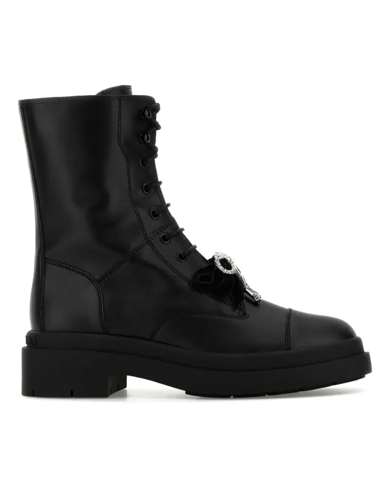 Jimmy Choo Averi Stiefel mit Schleife - Schwarz Schwarz