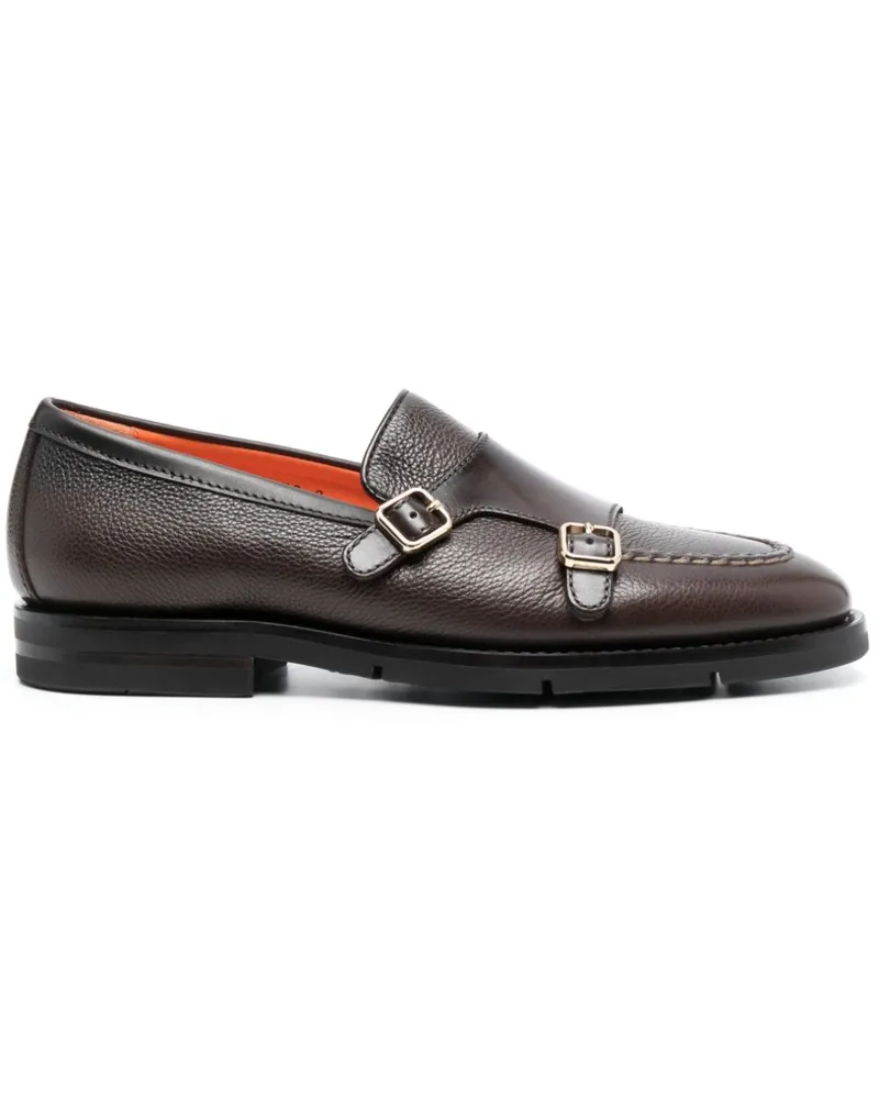 Santoni Dong Monk-Schuhe - Braun Braun