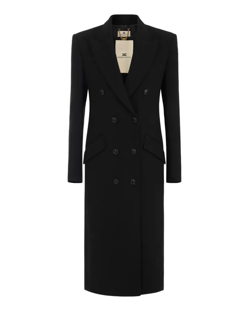 Elisabetta Franchi Mantel im Layering-Look - Schwarz Schwarz