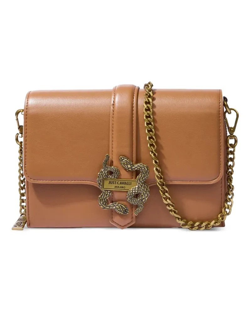 Just Cavalli Iconic Snakes Mini-Tasche - Braun Braun