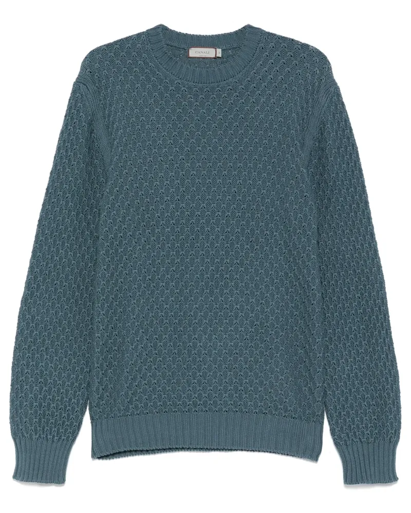 Canali Pullover aus Baumwolle - Blau Blau