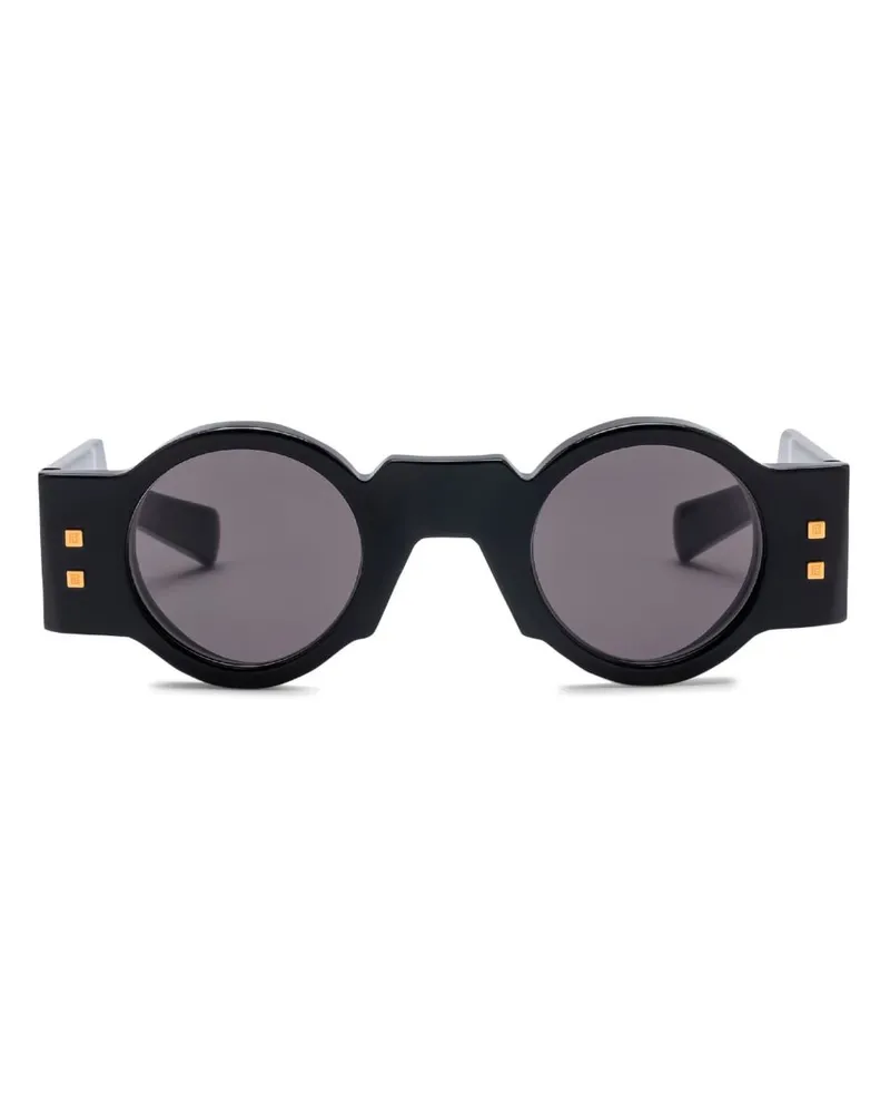 Balmain Runde Olivier Sonnenbrille - Schwarz Schwarz