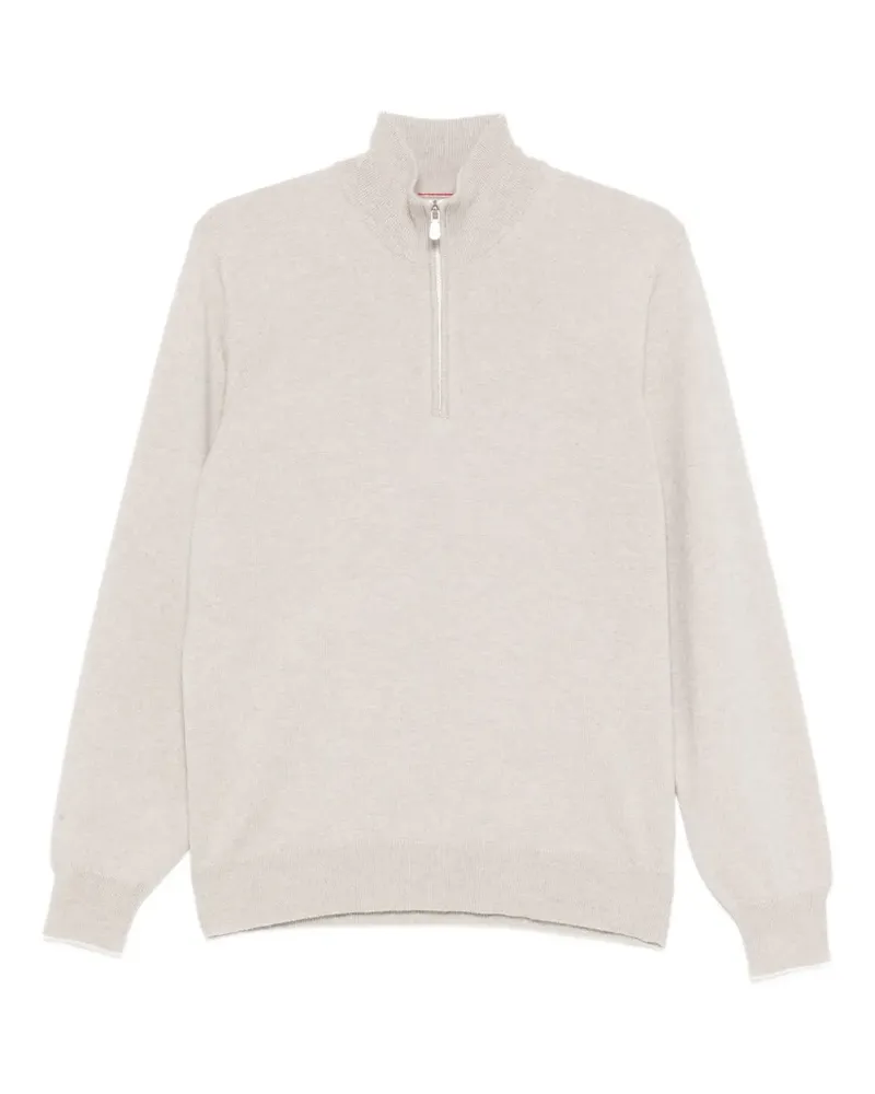 Brunello Cucinelli Pullover mit Reißverschluss - Nude Nude