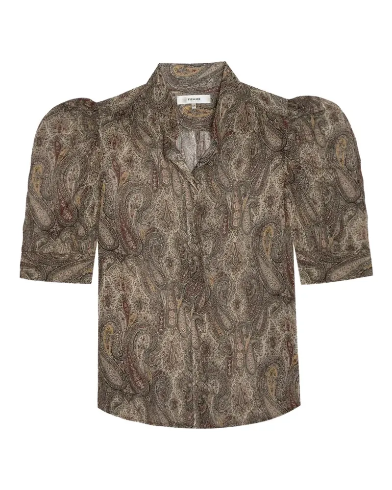 Frame Denim Gillian paisley-print blouse - Nude Nude