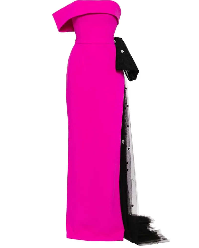 Saiid Kobeisy Schulterfreies Abendkleid - Rosa Rosa