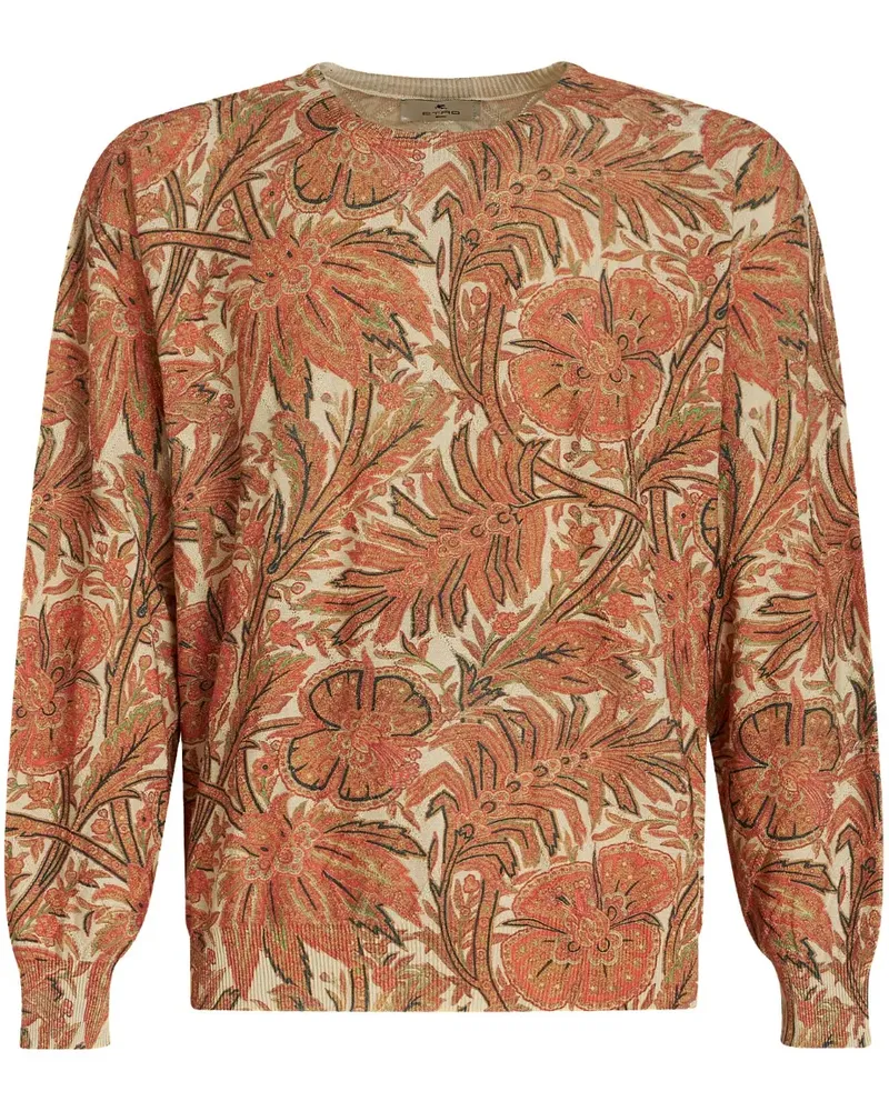 Etro Sweatshirt mit botanischem Print - Orange Orange
