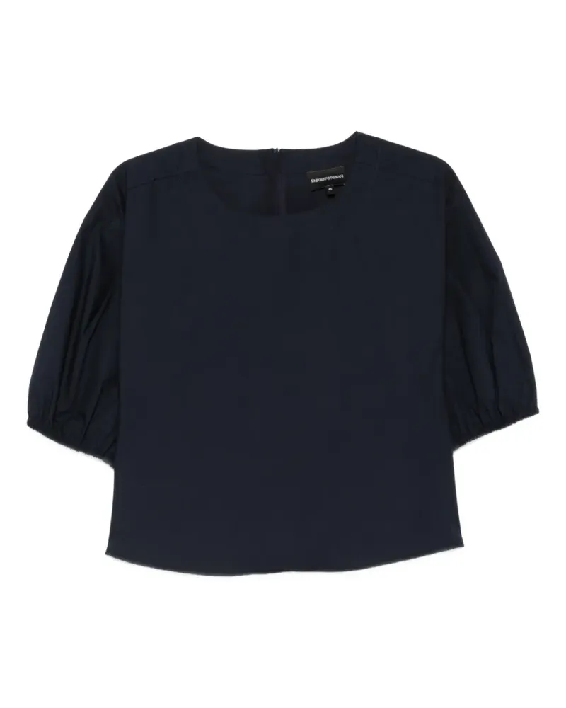 Emporio Armani puff-sleeve blouse - Blau Blau