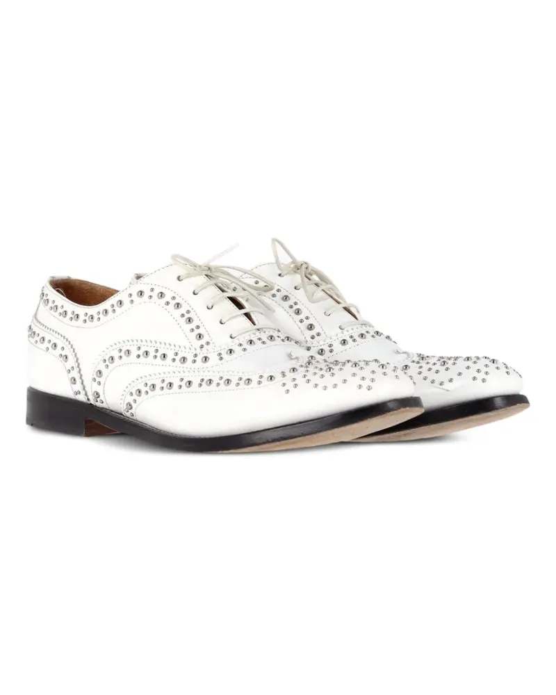 Church's studded leather derby shoes - Weiß Weiß