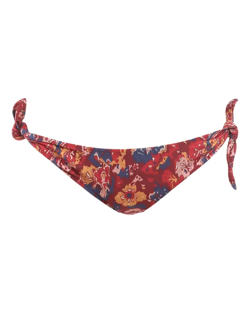 Isabel Marant floral-motif side-tie bikini bottoms - Rot Rot