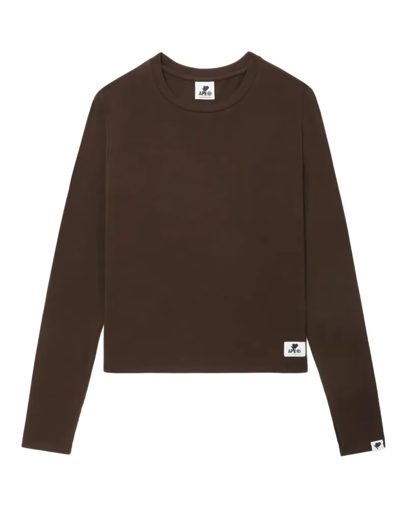 BAPE Klassisches Langarmshirt - Braun Braun