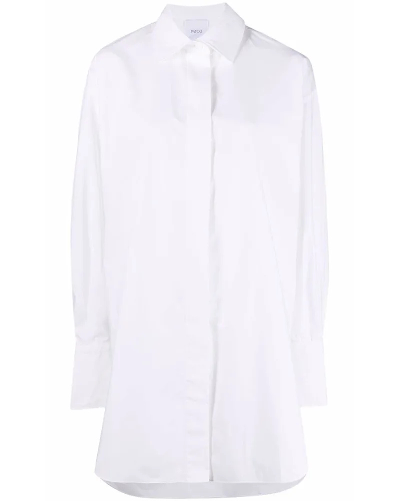 Patou Kurzes Hemdkleid - Weiß Weiß