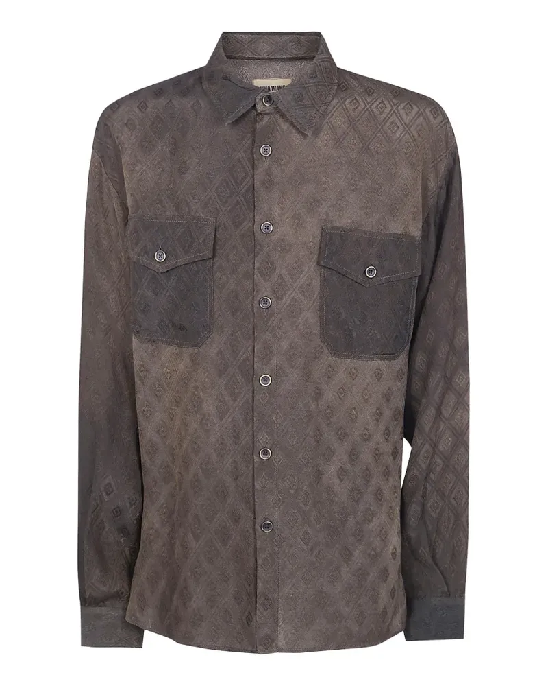 Uma Wang buttoned diamond shirt - Braun Braun
