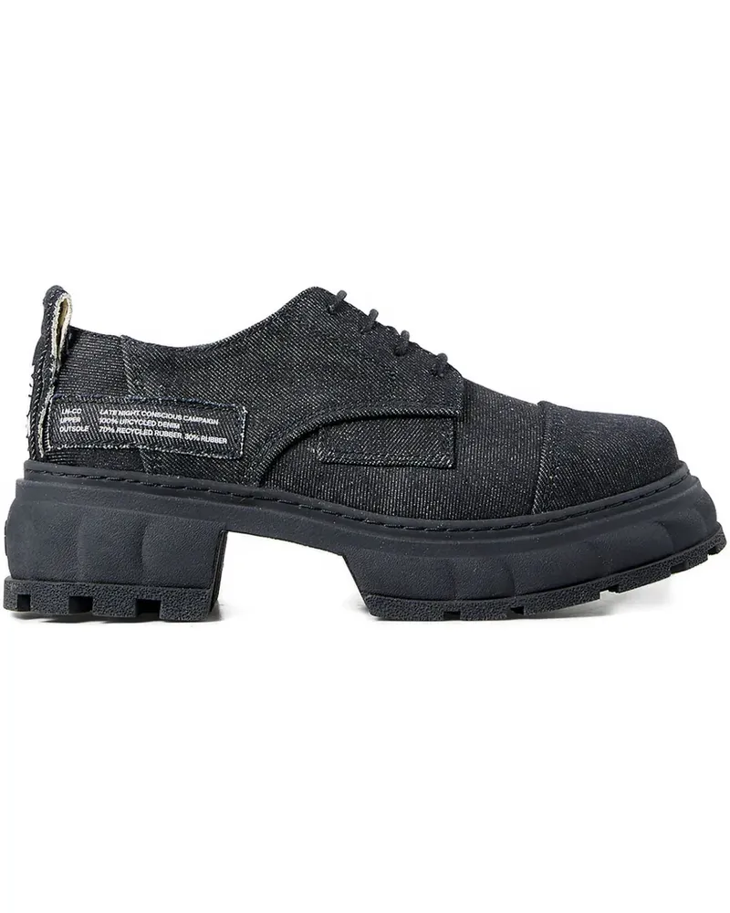 VIRÓN Alter Jeansschuhe aus recyceltem Material - Schwarz Schwarz