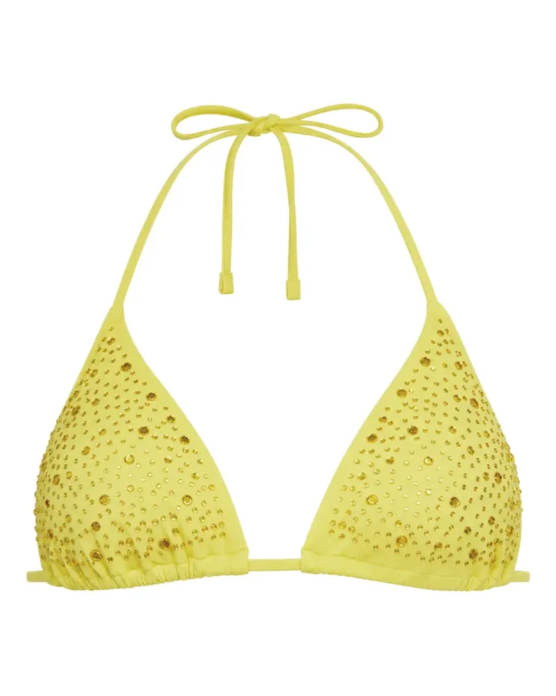 Guess crystal-embellished triangle bikini top - Gelb Gelb