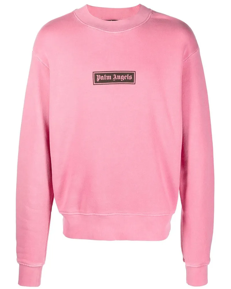 Palm Angels Sweatshirt mit Logo-Print Rosa