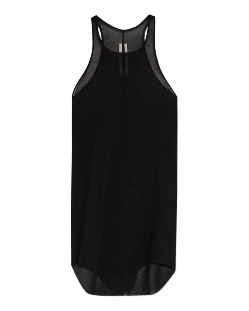 Rick Owens Geripptes Racerback-T-Shirt - Schwarz Schwarz