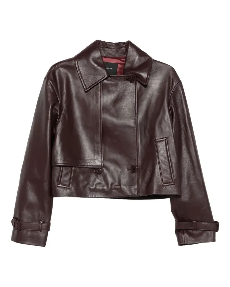 Joseph Doppelreihige Lederjacke - Rot Rot