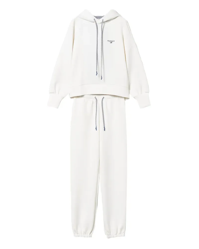 Twin-Set Jogginganzug mit Logo-Stickerei - Weiß Weiß