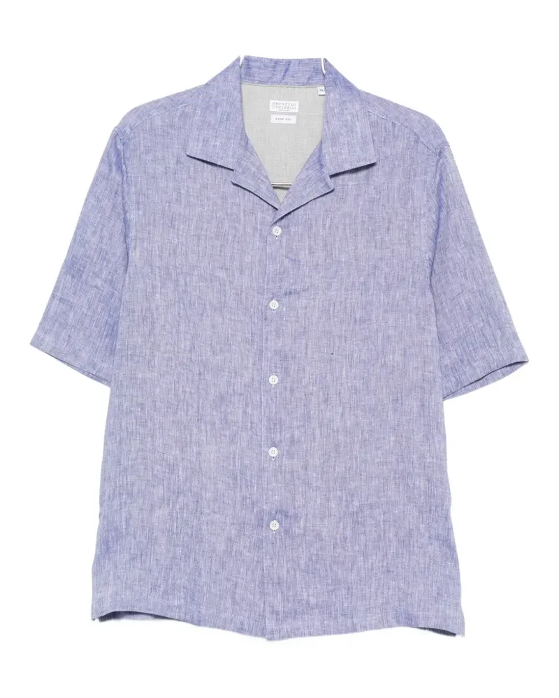 Brunello Cucinelli camp-collar shirt - Blau Blau
