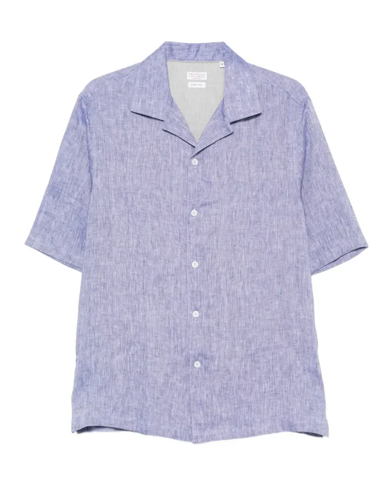 Brunello Cucinelli camp-collar shirt - Blau Blau