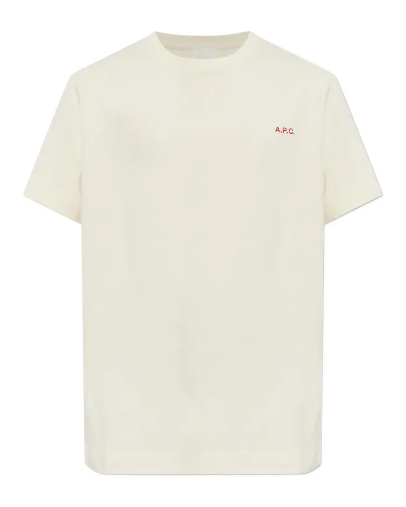 A.P.C. Over T-Shirt mit Logo-Stickerei - Nude Nude