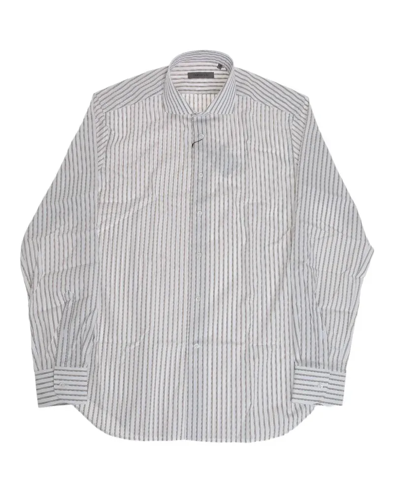 Corneliani striped French-collar shirt - Weiß Weiß