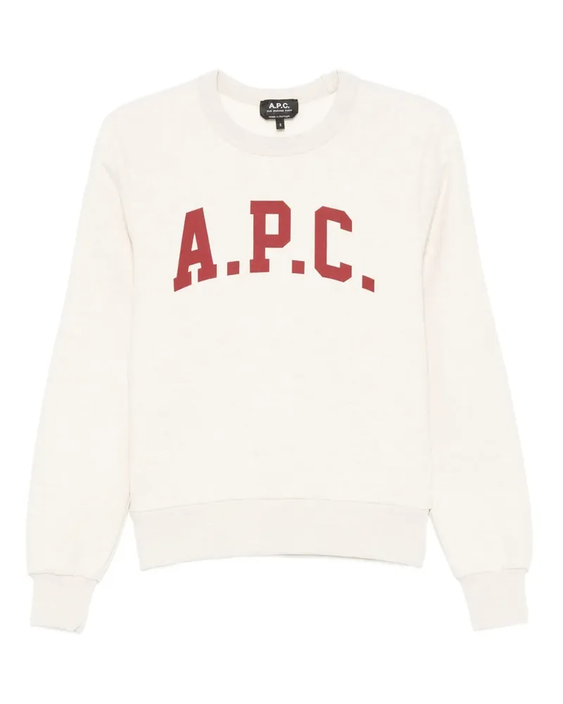 A.P.C. Sweatshirt mit Logo-Print - Nude Nude