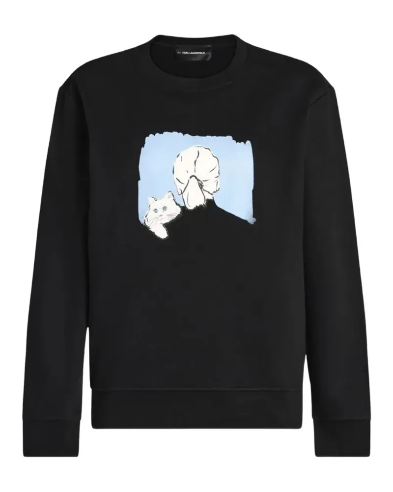 Karl Lagerfeld graphic-print sweater - Schwarz Schwarz