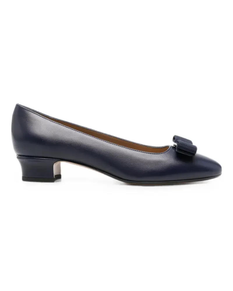 Ferragamo Pumps mit Vara-Schleife - Blau Blau