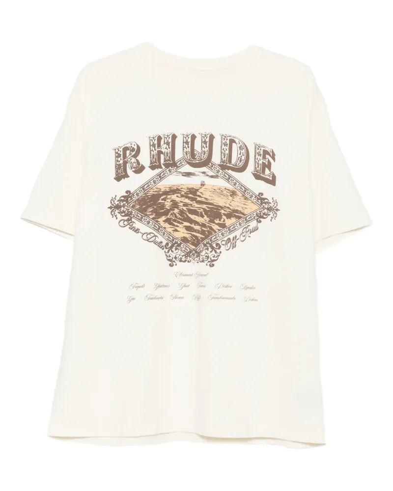 RHUDE T-Shirt mit grafischem Print - Nude Nude