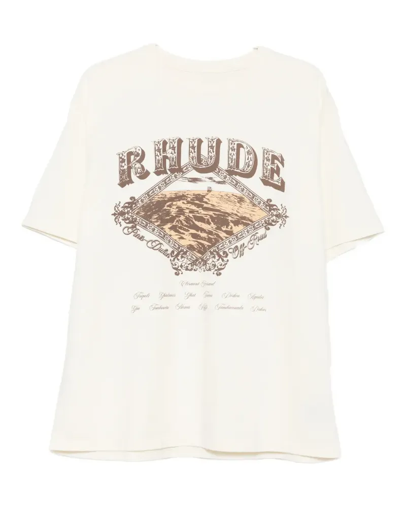 RHUDE graphic-print T-shirt - Nude Nude