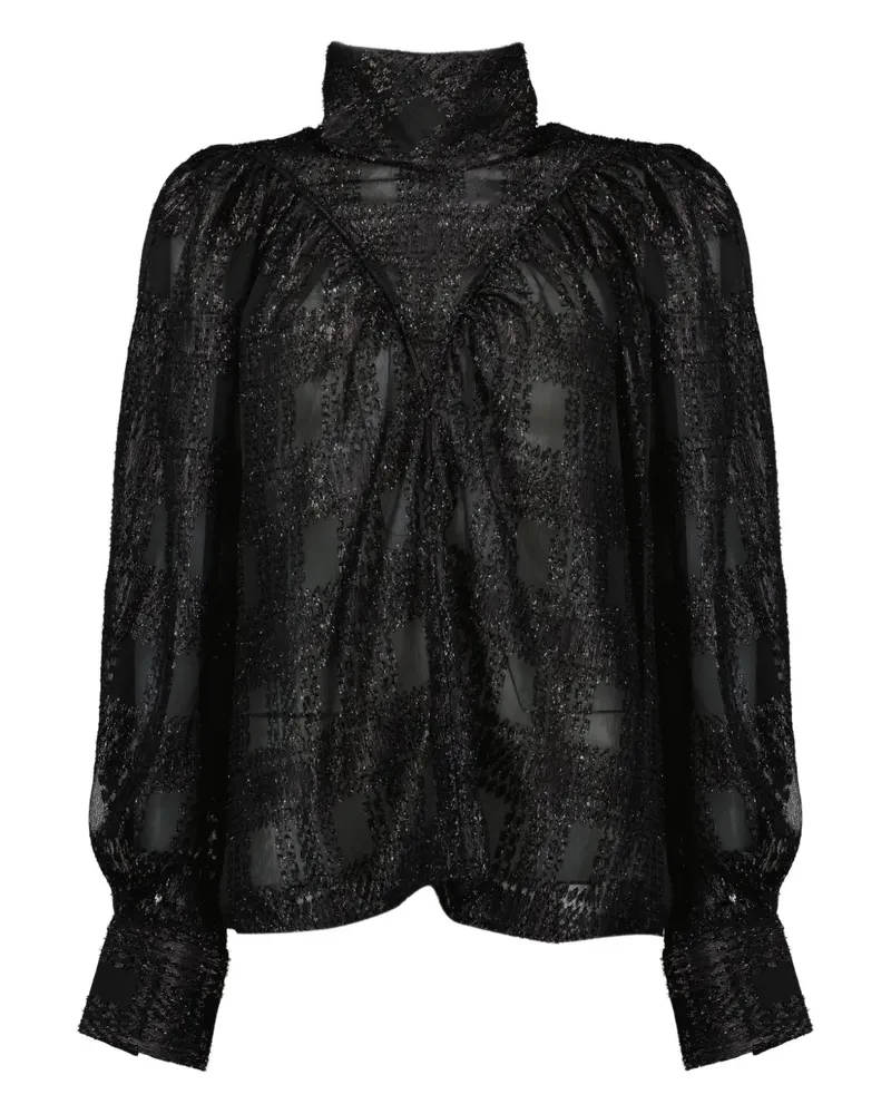 IRO embellished turtleneck blouse - Schwarz Schwarz