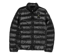 Gefütterte Jacke mit Reißverschluss - Schwarz