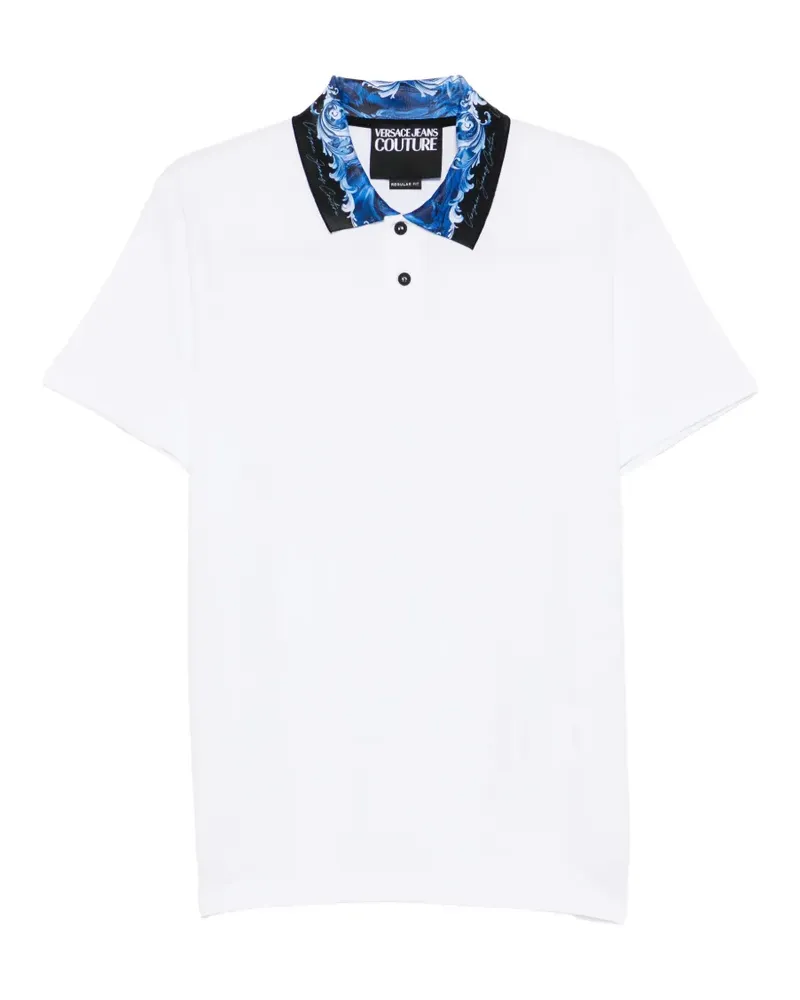 Versace Jeans floral-print polo shirt - Weiß Weiß
