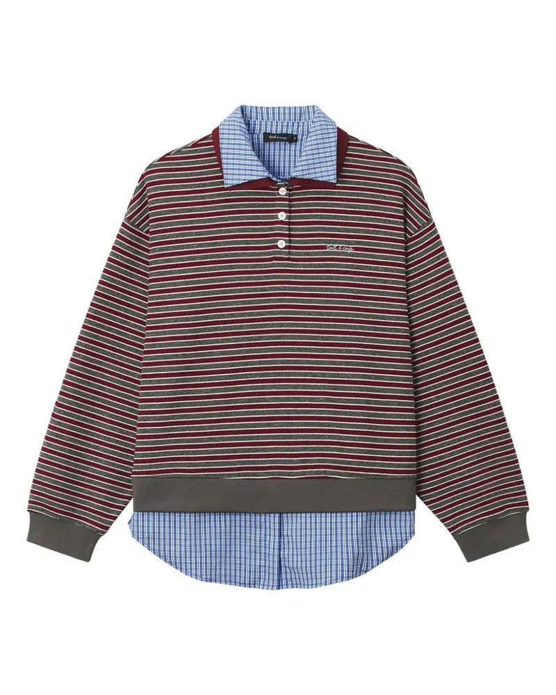 Tout a Coup striped layered-effect sweater - Rot Rot