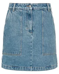 Kitsuné Kurzer Jeansrock Blau