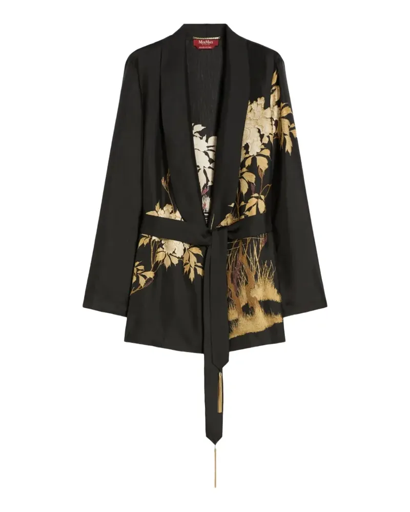 Max Mara floral-print tunic - Schwarz Schwarz